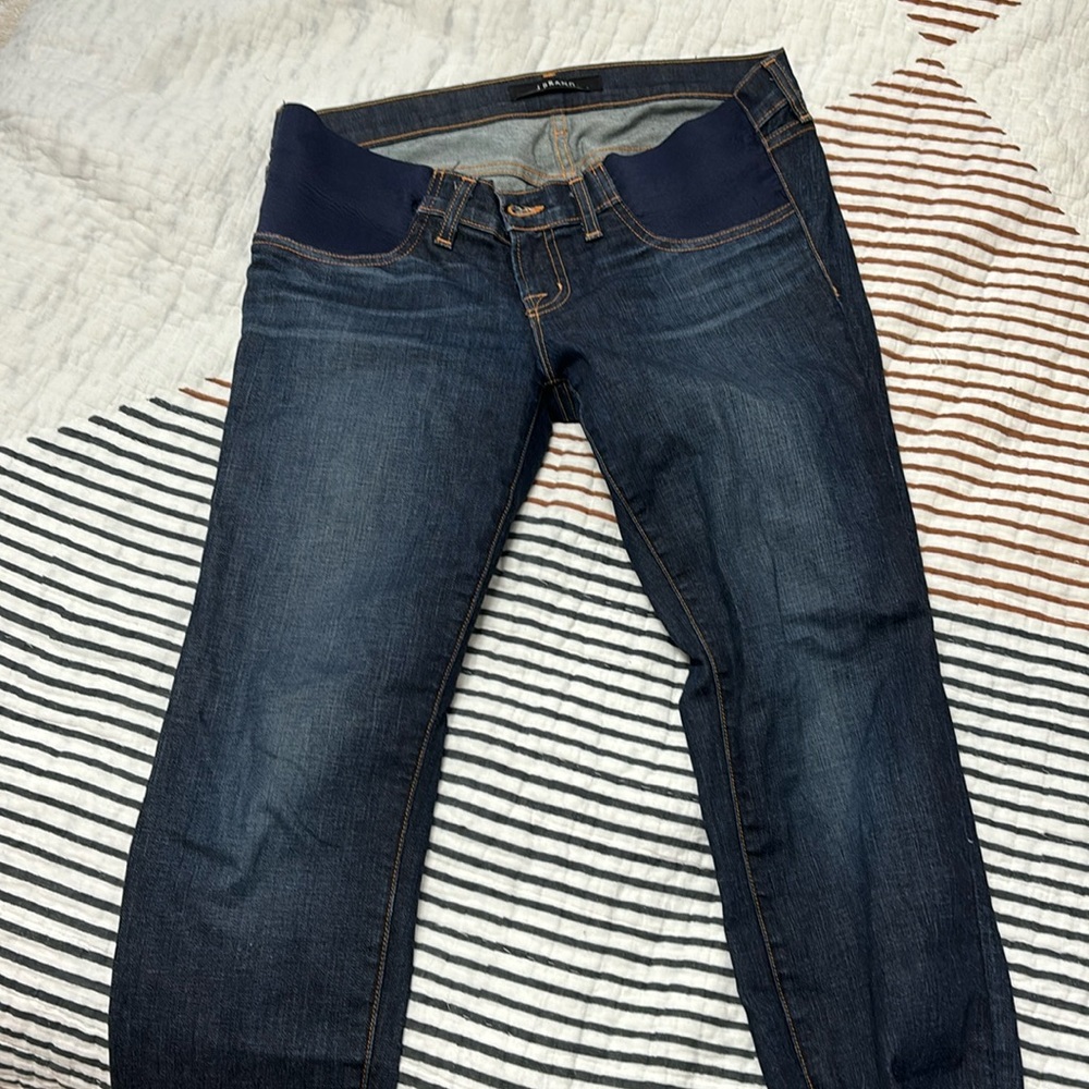 J Brand maternity Mama J dark vintage cropped jeans